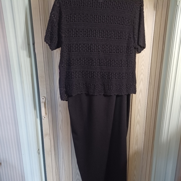 Teddi womens large shift dress with matching open knit sweater floral.  See pics - Picture 8 of 11